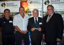 Liverpool Plains Shire Council's Tr@cer innovation won the 'Professional and Retail Services Category', IT Manager Mark Daly, Weeds Officer Mike Whitney and Mayor Ian Lobsey received the gong from Graeme Rogers of The Sharemarket College.