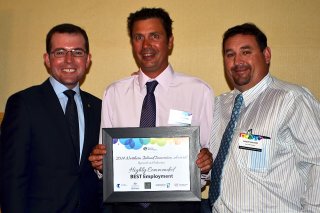 Danny Middleton and Robert Walters of Best Employment with Member for Northern Tablelands, Adam Marshall
