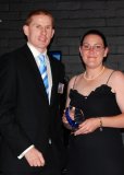 AusIndustry’s Regional Manager for Northern and Central NSW, Tim Cotter with Tammy Bush from Gunida Gunyah, a finalist in the Professional and Retail Services Category.