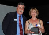 RDANI Deputy Chair, Herman Beyersdorf  presented an Encouragement Award to Julie Collins from TAFE New England Institute in the Research and Education Category for a new approach towards education in fitness and general community health in Lightning Ridge.