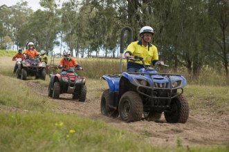 Tocal Agricultural College students training on Quad bikes