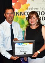 Danny Middleton of Best Employment with Fiona Norrie from the Highly Commended Young Aggies initiative in Moree