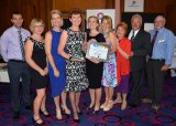 The winning, grinning team from McLean Care of Inverell, which took out the Prime Super Health, Aged-care and Disability Services category.... Colin Swambrough, Rose Wild, Gail Ting, Sue Thomson, Jacqui Flood, Nikki Asara, Lorraine Bell, Phil Girle and Bruce Peasley