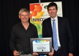 Craig Neale from Gunnedah’s Wholegrain Milling Company was presented with a Finalist trophy in the Department of Industry, Innovation and Science “Manufacturing and Engineering” category by the Department’s Regional Manager, Grayson Wolfgang
