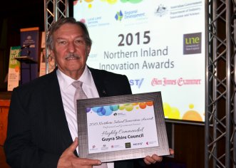 Guyra Shire Mayor Hans Hietbrink received his Council's Highly Commended award in the Professional and Government Services category.