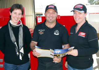 RDANI Project Officer, Kim-Trieste Hastings; NSW Account Manager for Klingspor Abrasives Technology, Greg Giancotti; and Faber Toolboxes’ National Marketing Manager, Geraldine Faber.