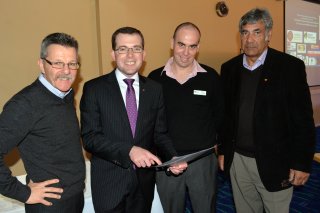 Warra-Ali resource unit business manager, Craig Cox; Member for Northern Tablelands, Adam Marshall; RDA Northern Inland Executive Officer, Nathan Axelsson and Northern Region Councillor on the NSW Aboriginal Land Council, Tom Briggs. 